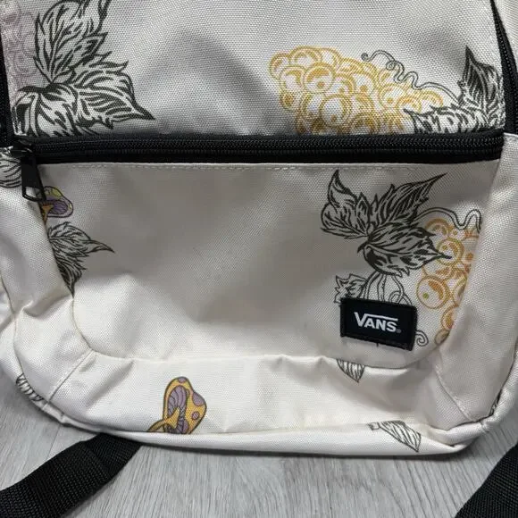 Vans Backpack Grapes Vines Floral Mushroom Adult Size Skateboard Apperal - Picture 2 of 11
